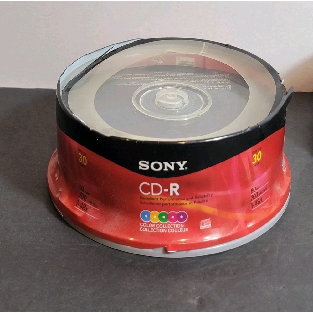 Sony Memorex Blank Music CD-R CD-RW 80min 700MB 30 Packs Spindle Lot